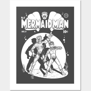 Mer man- 1 Ink Posters and Art